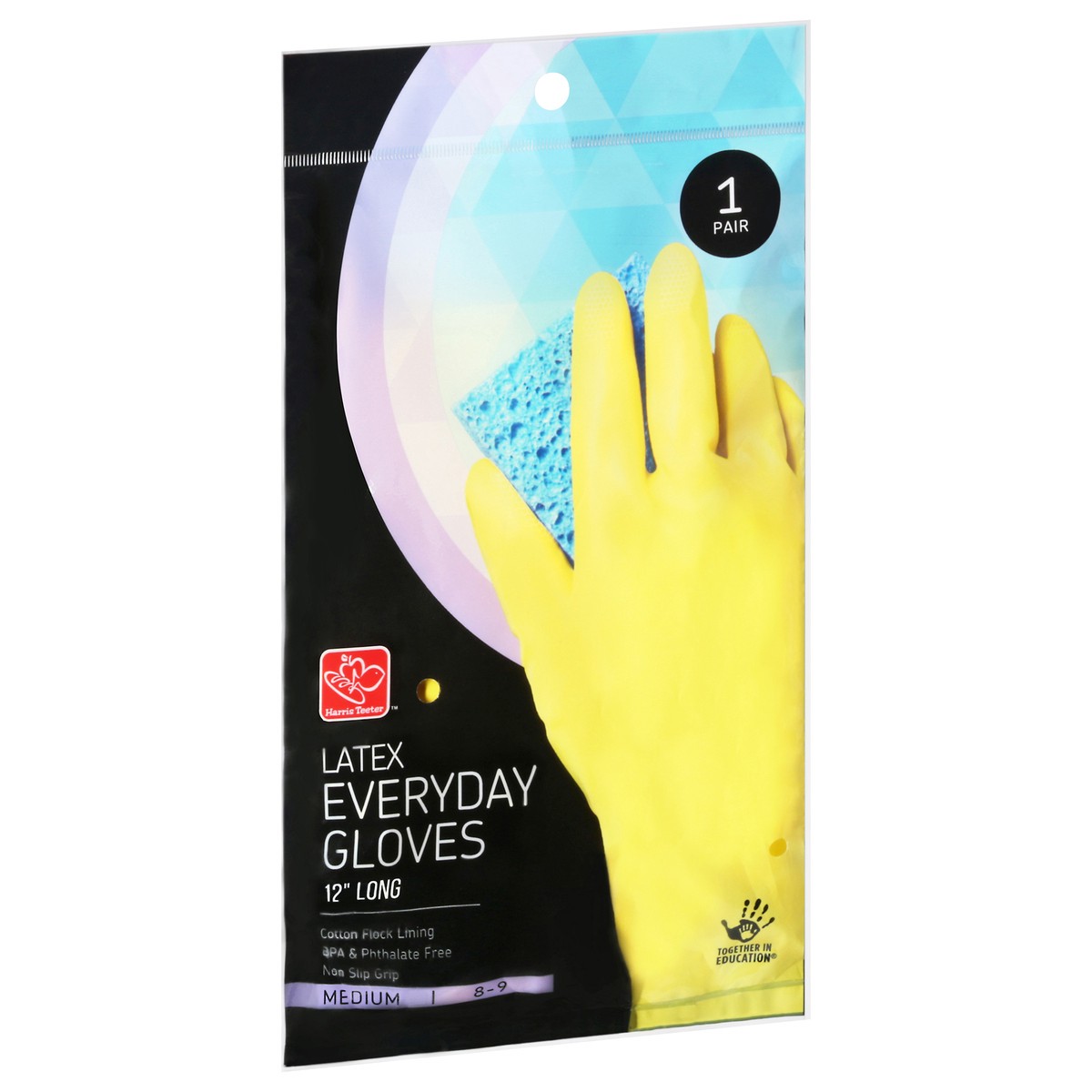slide 7 of 9, Harris Teeter Latex Gloves Medium, 1 ct