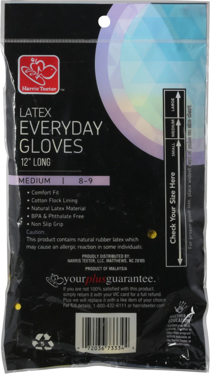 slide 2 of 9, Harris Teeter Latex Gloves Medium, 1 ct