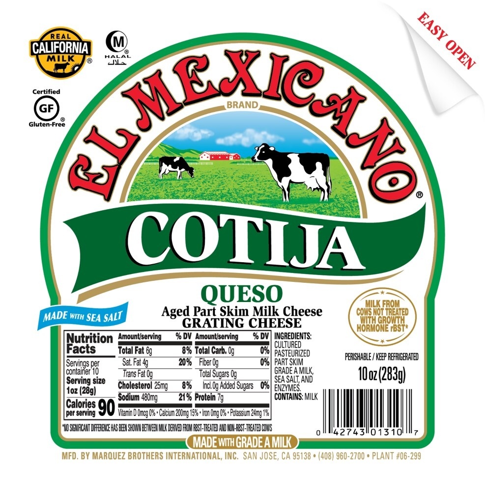 slide 1 of 1, El Mexicano Cotija Cheese, 10 oz