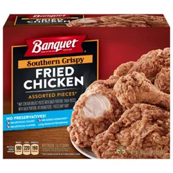 Banquet Frozen Meal, Southern Crispy Fried Chicken Tender Bone-In Chicken Assorted Pieces* 29 oz.
