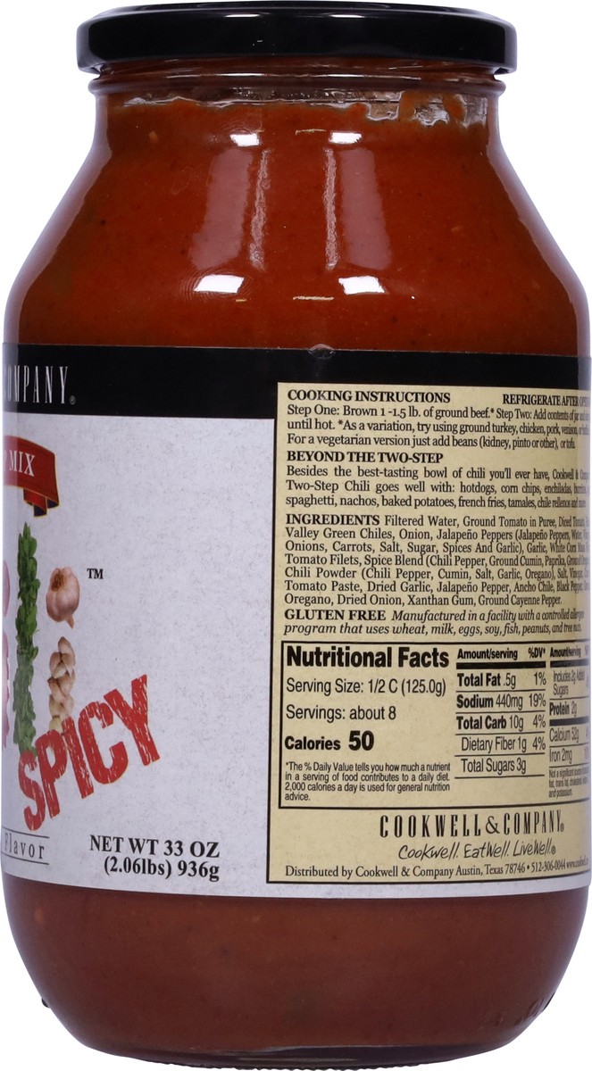 slide 7 of 14, Cookwell & Company Two-Step Mix Spicy Chili 33 oz, 33 oz
