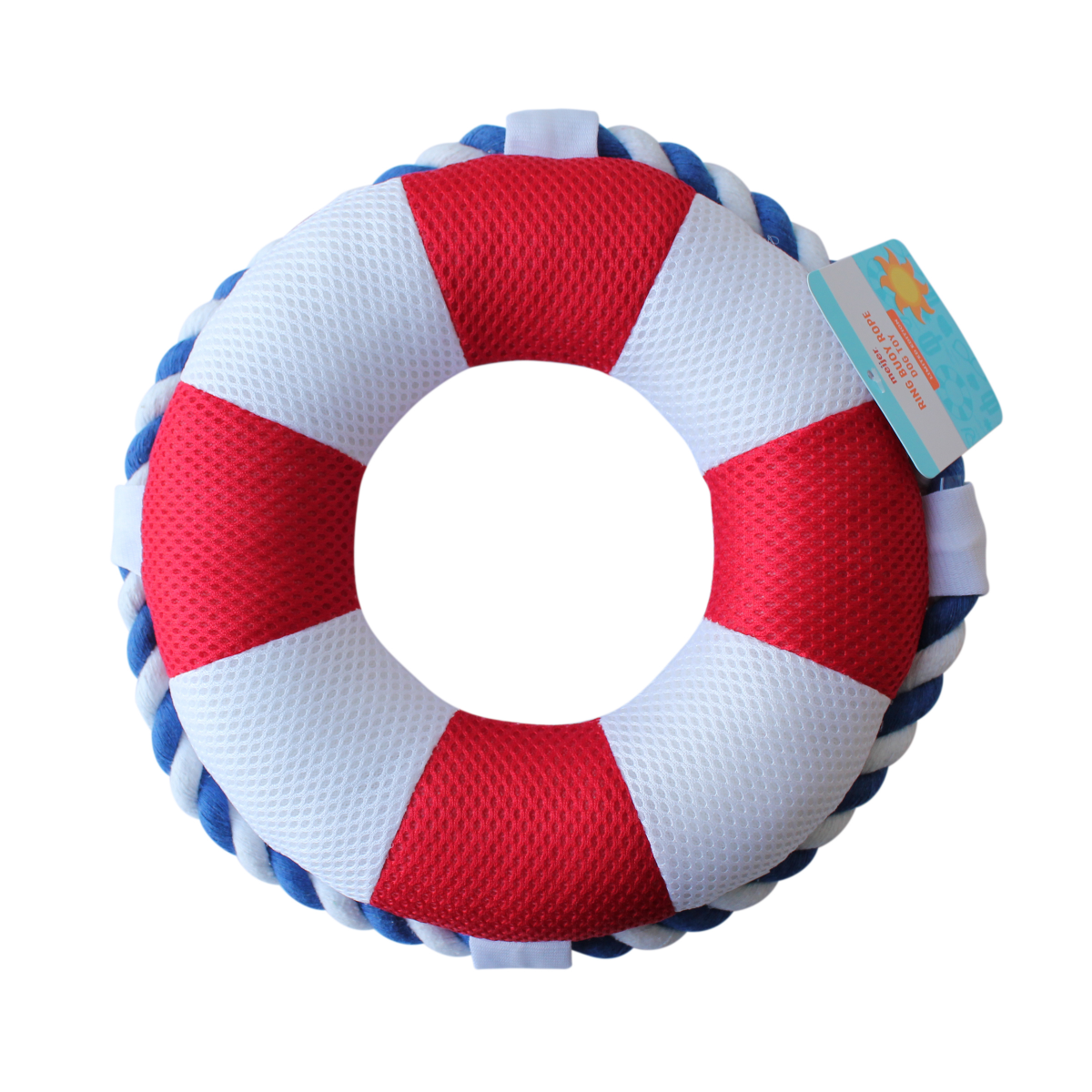 slide 1 of 2, Meijer MJR LIFE BUOY PLUSH ROPE DOG TOY, 1 ct