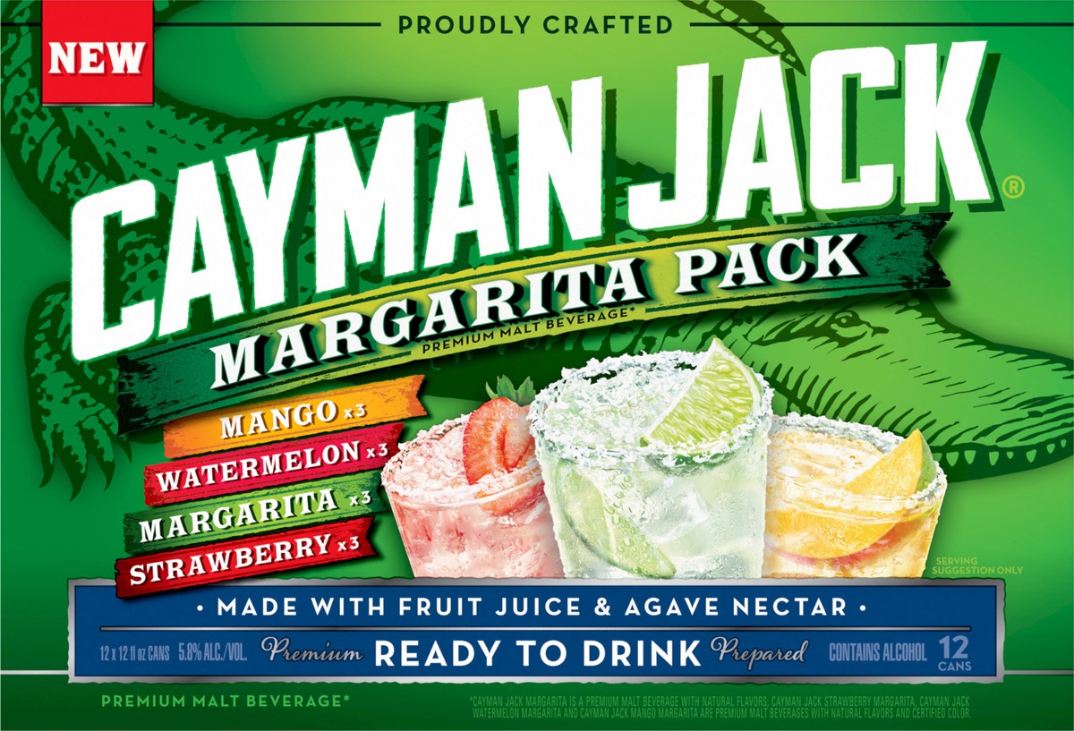 slide 1 of 1, Cayman Jack Margarita Variety Pack 12pk, 12 ct; 12 oz