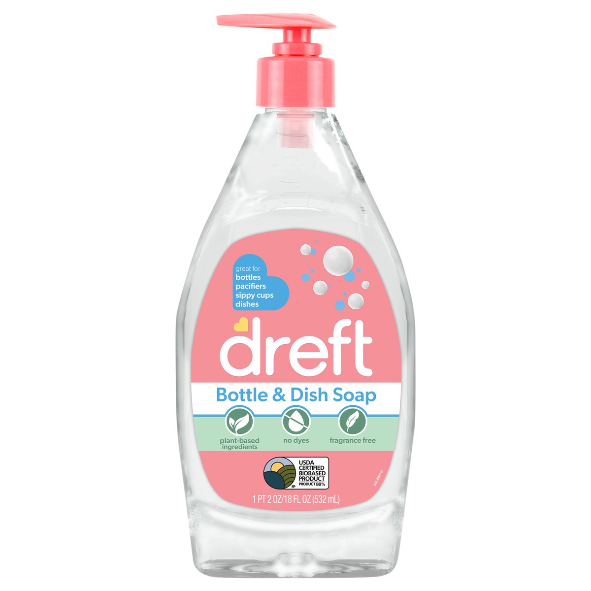 slide 1 of 12, Dreft Bottle And Dish Soap, 18 oz