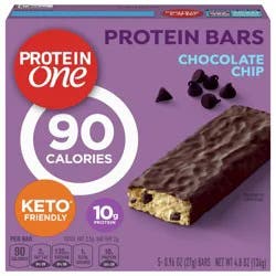 Protein One 90 Calorie Protein Bars, Chocolate Chip, Keto Friendly, 5 ct