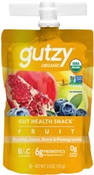 Gutzy Organic Banana Apple Berry Pomegranate Prebiotic Gut Health Snack 3.9 oz