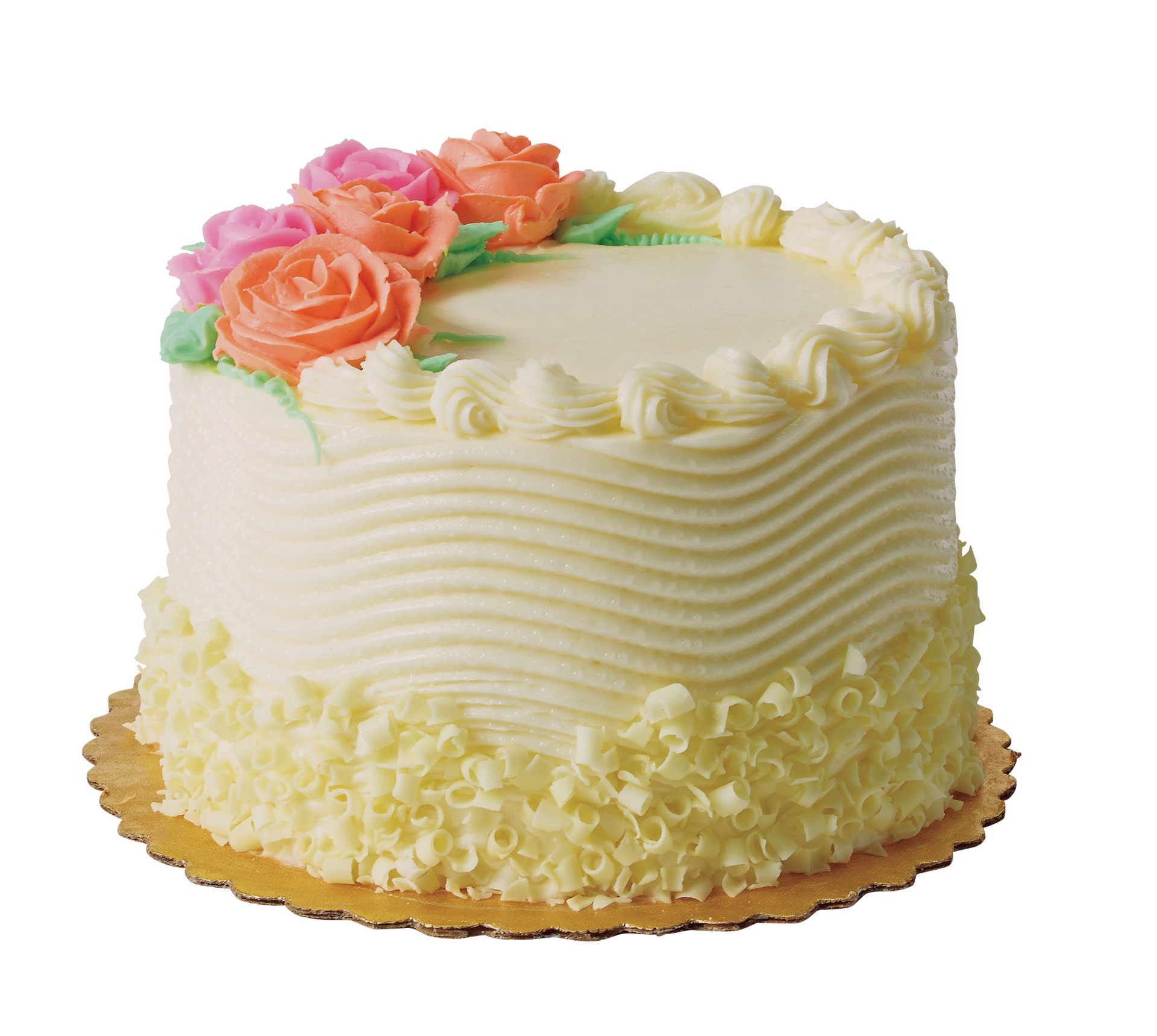 slide 1 of 1, H-E-B 6" Sensational White Cake with French Buttercream Icing, serves 12