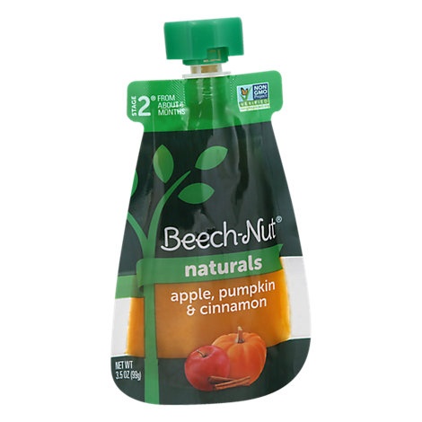 slide 1 of 1, Beech-Nut Stage 2 Apple Pumpkin & Cinnamon Baby Food Pouch, 3.5 oz