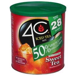 4C 50% Less Sugar Southern Style Sweet Tea Iced Tea Mix 36.9 oz