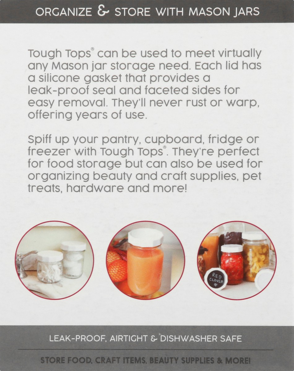 slide 3 of 9, Masontops Tough Top Durable Multi-Use Lids 4 ea, 4 ct