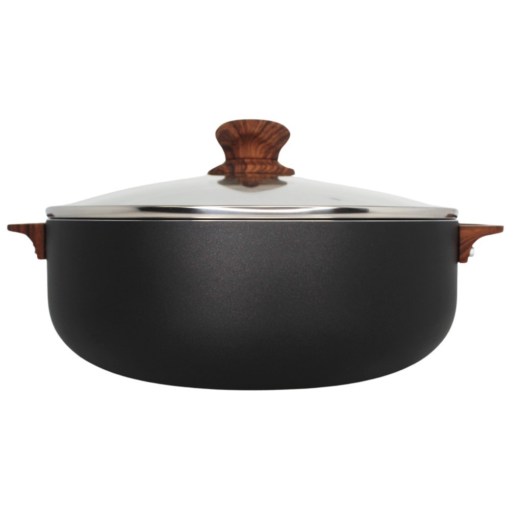 slide 1 of 1, IMUSA Aluminum Caldero With Glass Lid, 4.4 qt