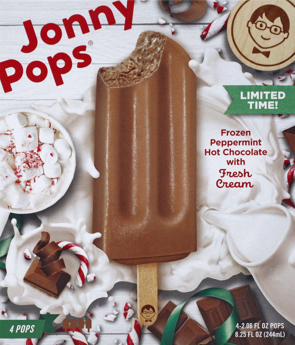 slide 6 of 10, Jonny Pops Frozen Peppermint Hot Chocolate Pops 4 ea, 4 ct