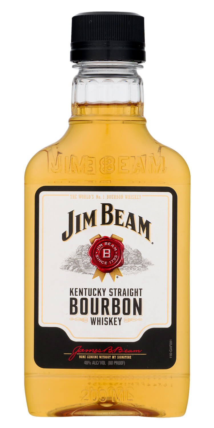 slide 1 of 1, Jim Beam White Kentucky Bourbon, 200 ml