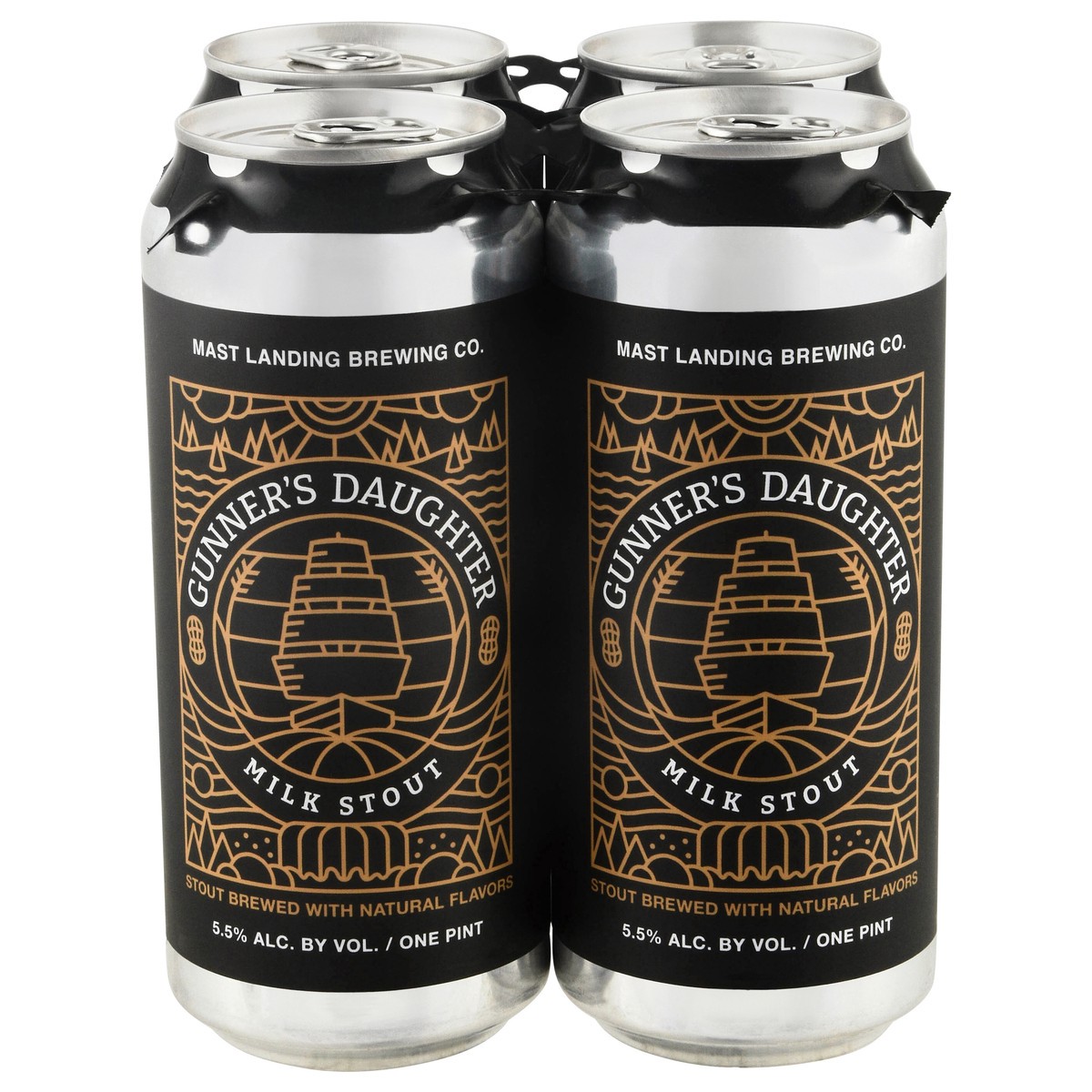 slide 1 of 12, Mast Landing Brewing Co. Gunner's Daughter Milk Stout 4 - 1 pt Cans, 4 ct; 16 oz