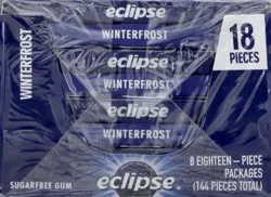 ECLIPSE Winterfrost Sugarfree Gum, 8 Packs