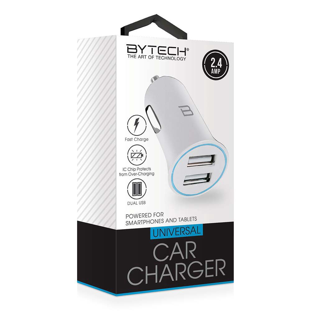 slide 1 of 1, Bytech Dual USB Car Charger, 1 ct