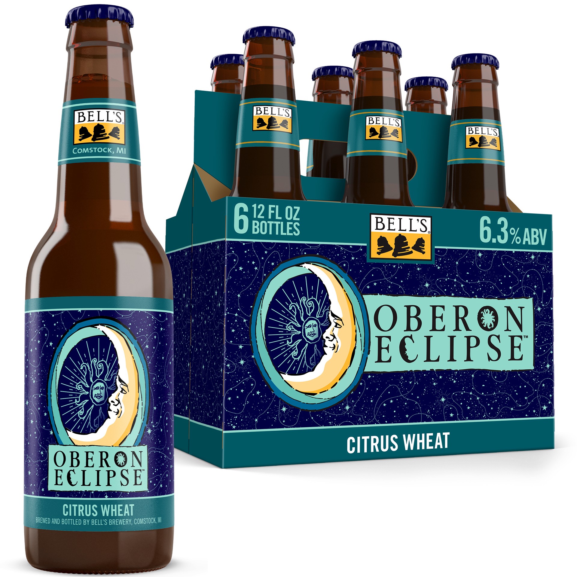 slide 4 of 4, Bell's Oberon Eclipse Citrus Wheat Ale Beer, 6 Pack, 12 fl oz Bottles, 6 ct; 12 oz