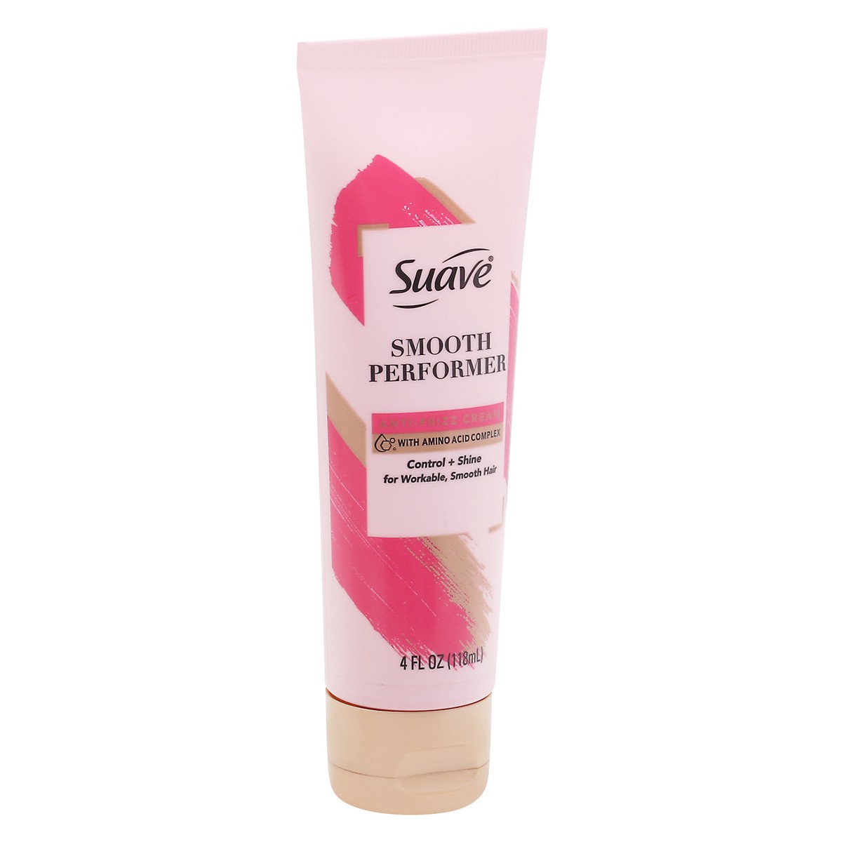 slide 5 of 9, Suave Pink Smooth Performer Anti Frizz Styling Cream Smoothing Cream, 4 oz, 4 oz