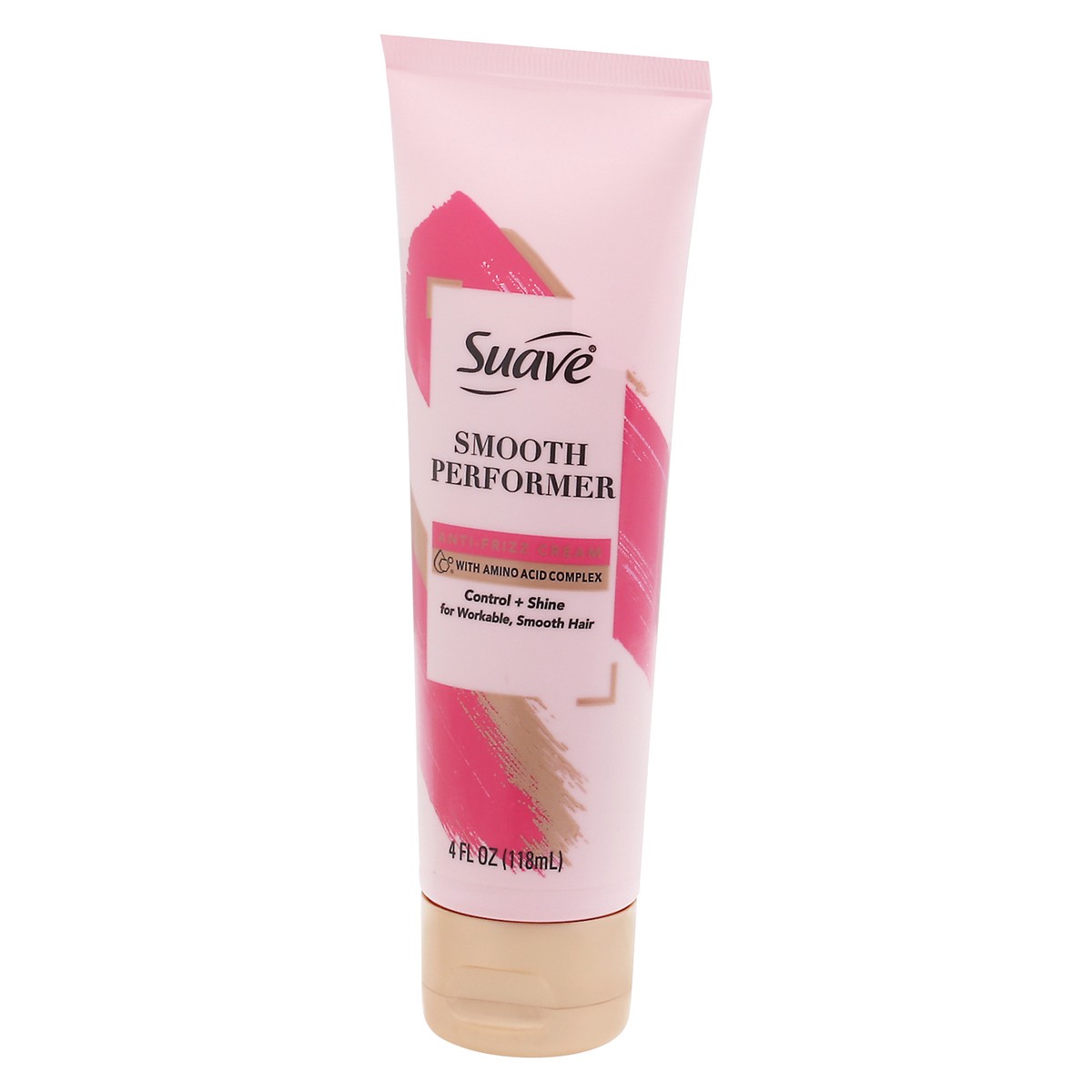slide 8 of 9, Suave Pink Smooth Performer Anti Frizz Styling Cream Smoothing Cream, 4 oz, 4 oz