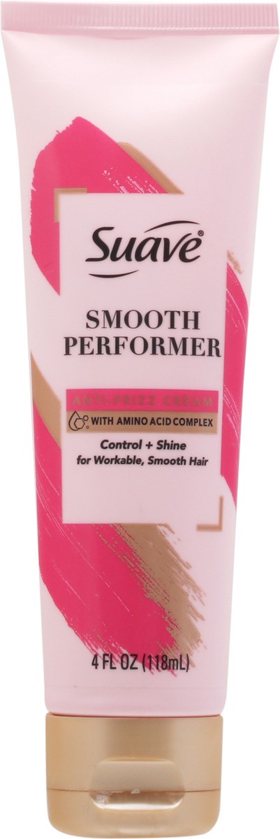slide 9 of 9, Suave Pink Smooth Performer Anti Frizz Styling Cream Smoothing Cream, 4 oz, 4 oz