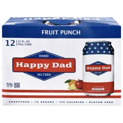 Happy Dad Fruit Punch Hard Seltzer 12 - 12 fl oz Cans