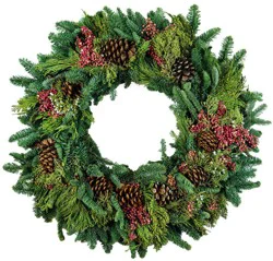Multicone Pepperberry Wreath