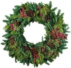 Multicone Pepperberry Wreath