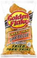 Golden Flake Sweet Heat Barbecue Chicharrones Fried Pork Skins - 2 oz
