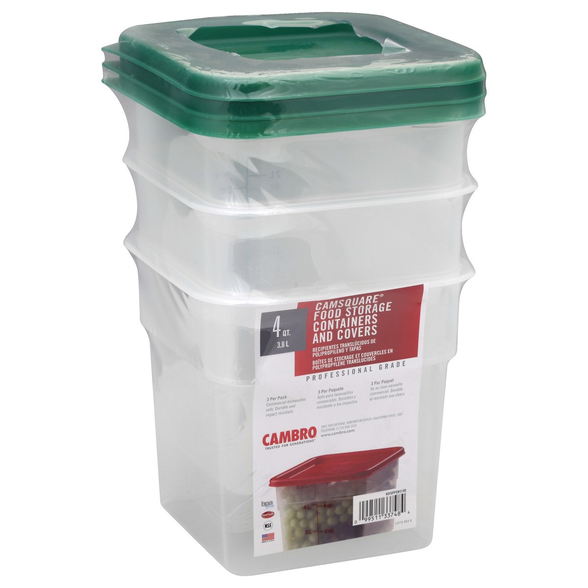 slide 9 of 11, Cambro 4 Quart Food Storage 1 ea, 1 ct