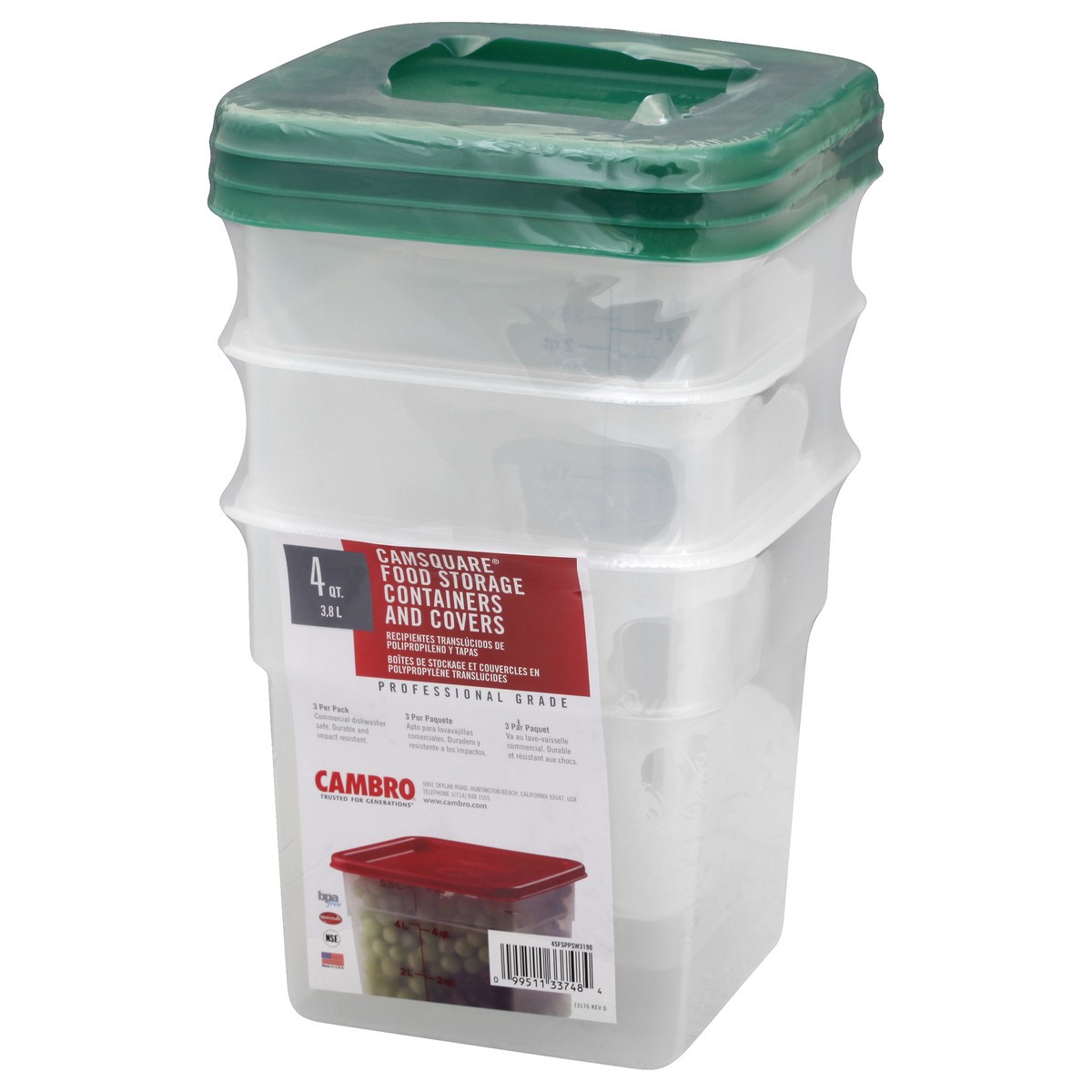 slide 4 of 11, Cambro 4 Quart Food Storage 1 ea, 1 ct