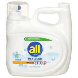All Advanced Oxi Free Clear Liquid Laundry Detergent - 118 fl oz