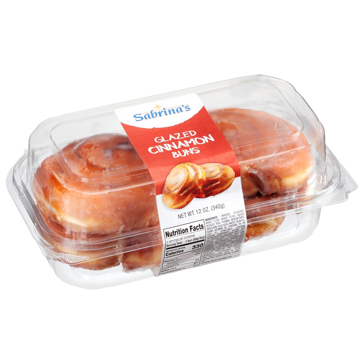slide 4 of 14, Sabrina's Glazed Cinnamon Buns 12 oz, 12 oz