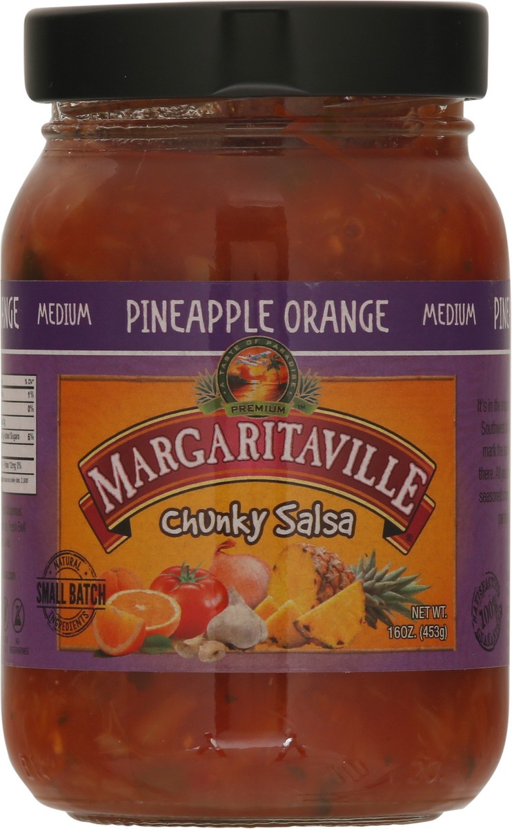 slide 6 of 9, Margaritaville Brewing Co. Pineapple Orange Chunky Salsa Medium, 16 oz