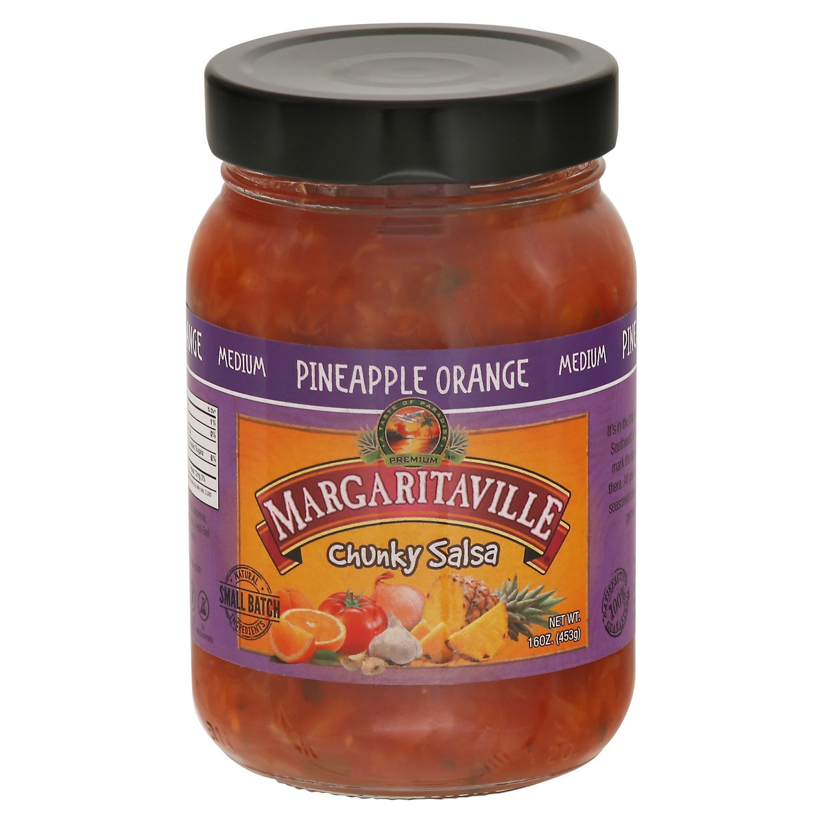 slide 1 of 9, Margaritaville Brewing Co. Pineapple Orange Chunky Salsa Medium, 16 oz