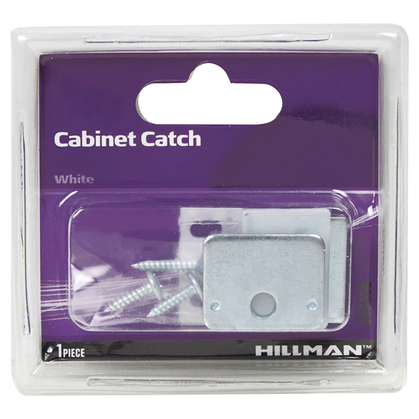 slide 1 of 1, Hillman Cabinet Catch White, 1 ct