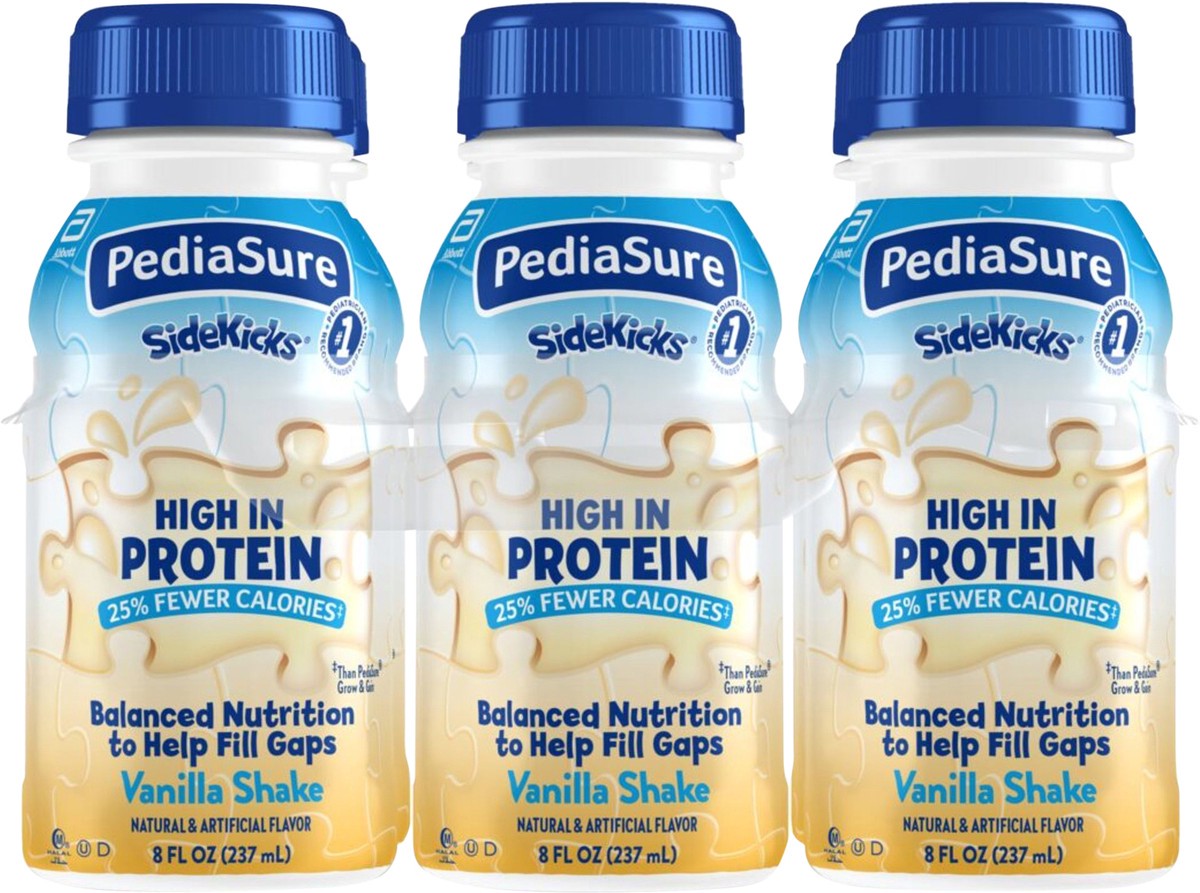 slide 5 of 5, PediaSure SideKicks Vanilla Shake 6 - 8 fl oz Bottles, 6 ct