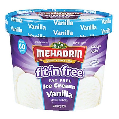 slide 1 of 1, Mehadrin Fit n' Free Vanilla Ice Cream, 56 oz