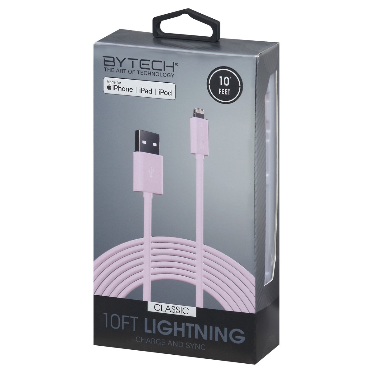 slide 6 of 11, Bytech 10FT Lightning Durable Cable for IOS Assorted Colors, 1 ct