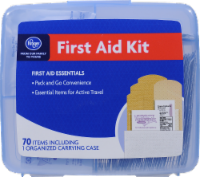 slide 1 of 1, Kroger 70 Piece First Aid Kit, 70 pc