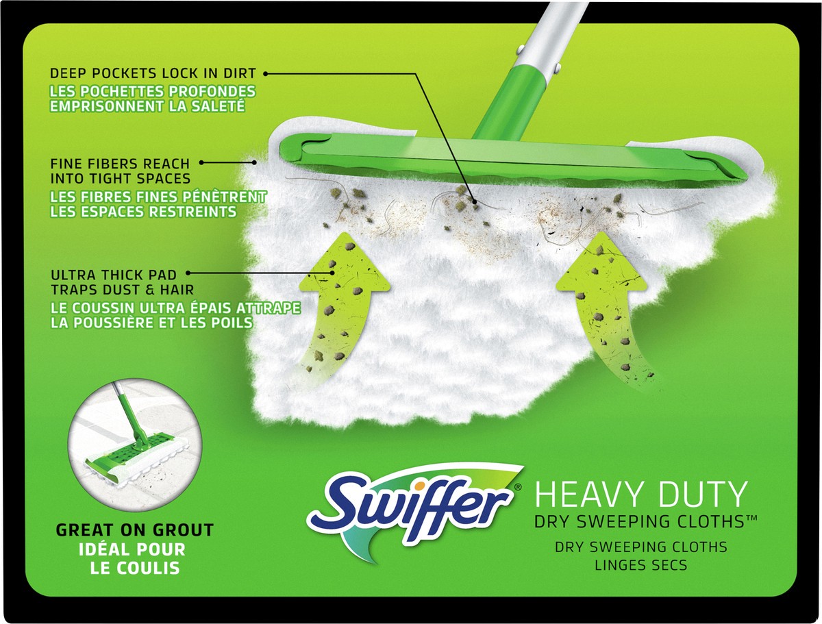 slide 3 of 3, Swiffer Heavy Duty Dry Sweeping Cloths 20 ea, 20 ct