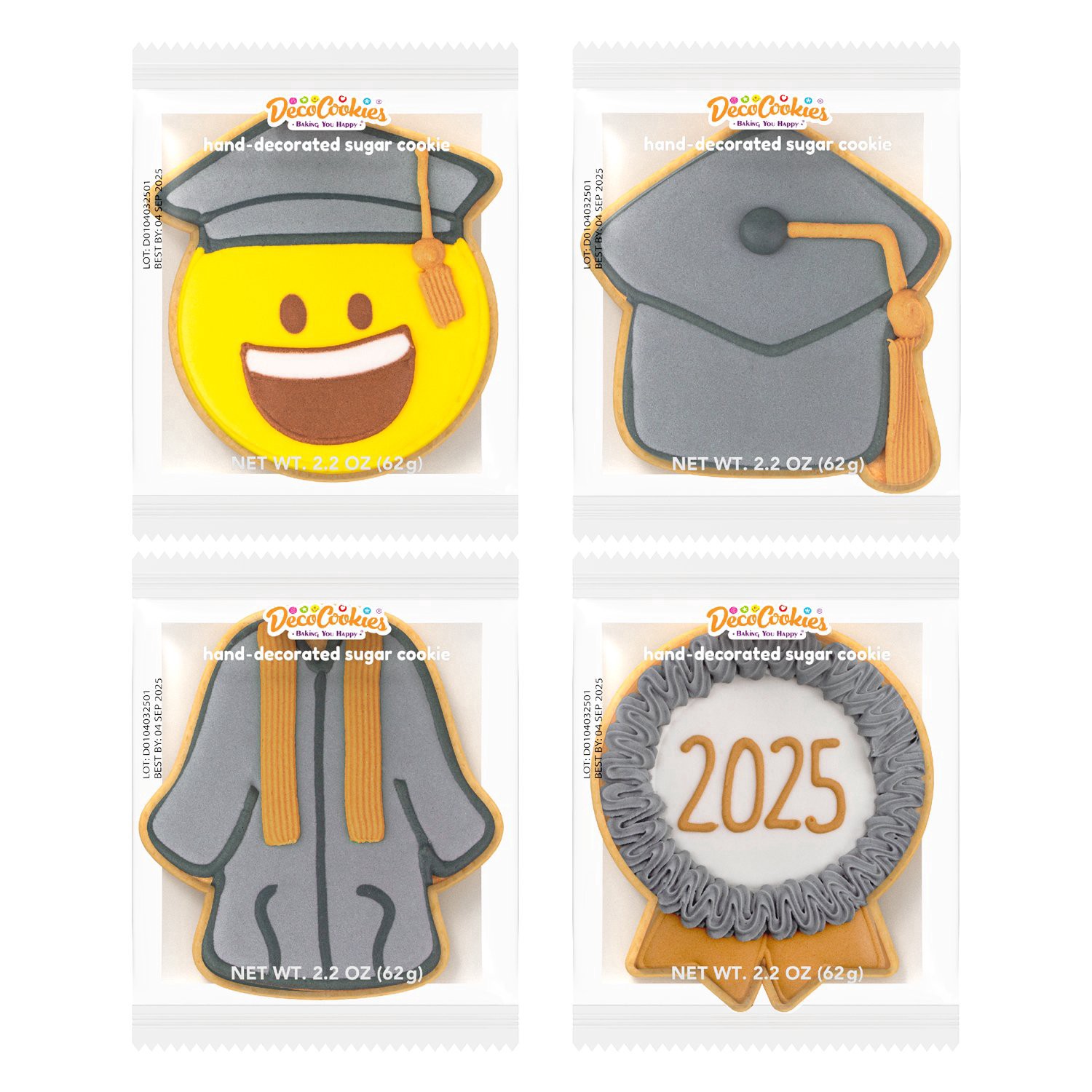 slide 1 of 1, DecoCookies Graduation Hand-Decorated Cookie (Sold Individually), 2.2 oz