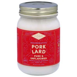 Fond Premium Slow-Rendered Pure Unflavored Pork Lard 14 oz