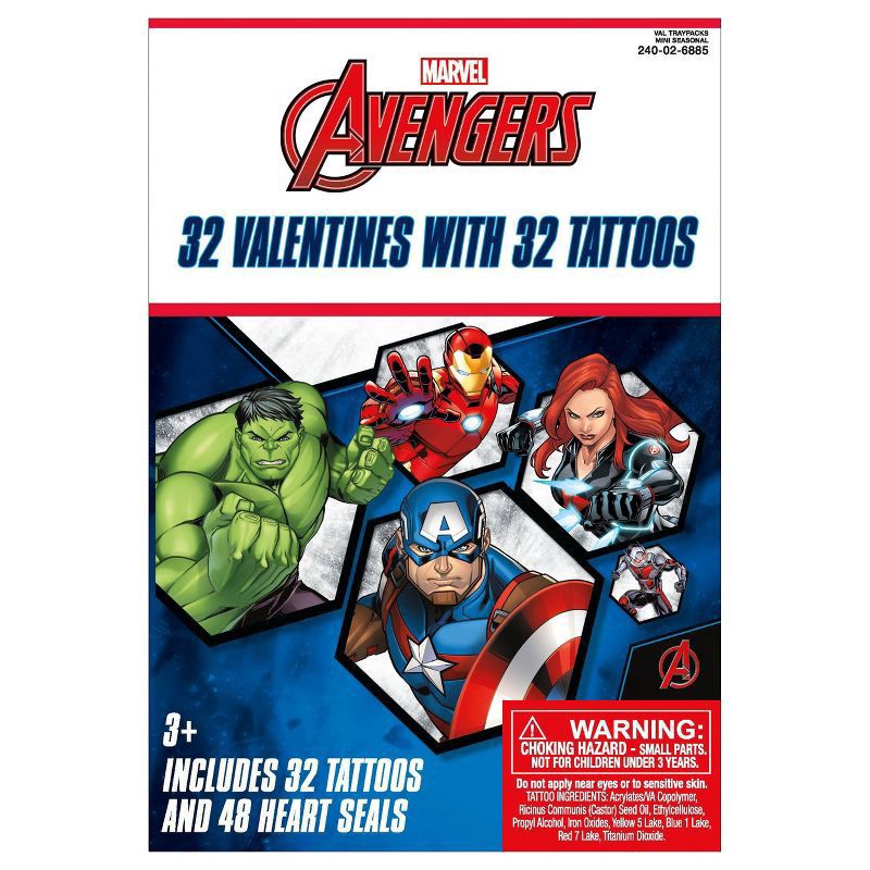 slide 1 of 2, PAPER MAGIC Avengers Tattoos, 1 ct