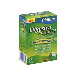 slide 1 of 1, Phillips' Philips Digestive Chewable Tablets, 26 ct