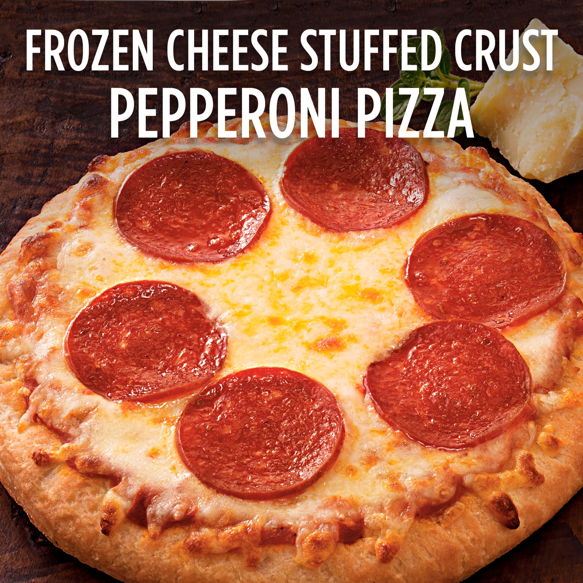 slide 9 of 12, DIGIORNO Pepperoni Frozen Pizza on a Stuffed Crust Personal Pizza, 8.5 oz