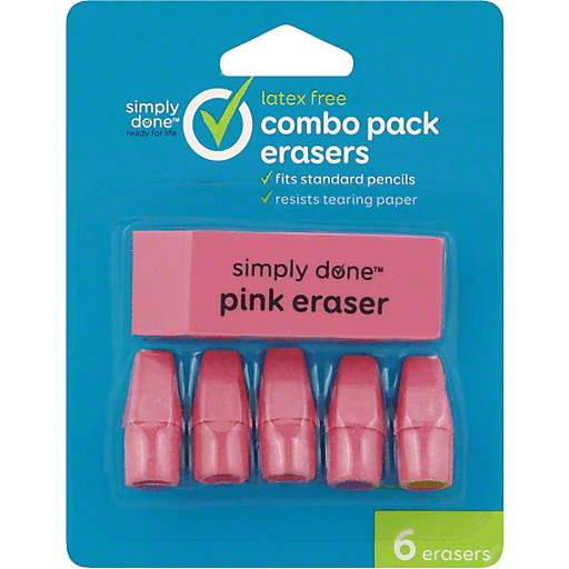 slide 2 of 3, Simply Done Eraser Combo, 6 ct