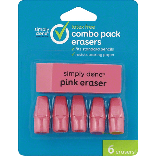 slide 1 of 3, Simply Done Eraser Combo, 6 ct