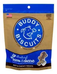 Buddy Softies Soft & Chewy Dog Treats, Bacon & Cheese, 6 oz