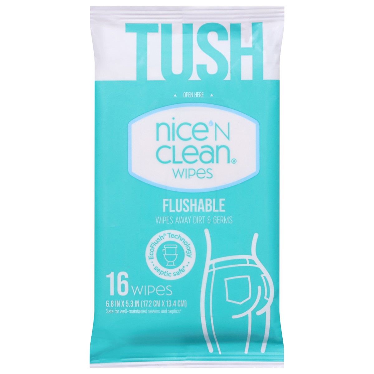 slide 4 of 13, Nice 'n Clean Flushable Wipes 16 ea, 16 ct