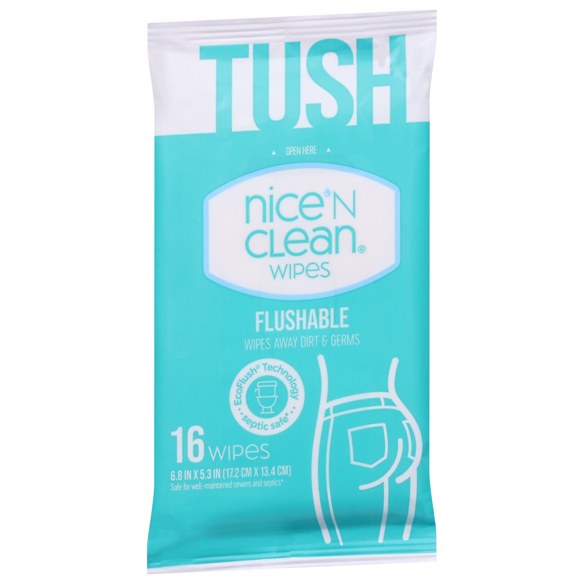 slide 5 of 13, Nice 'n Clean Flushable Wipes 16 ea, 16 ct